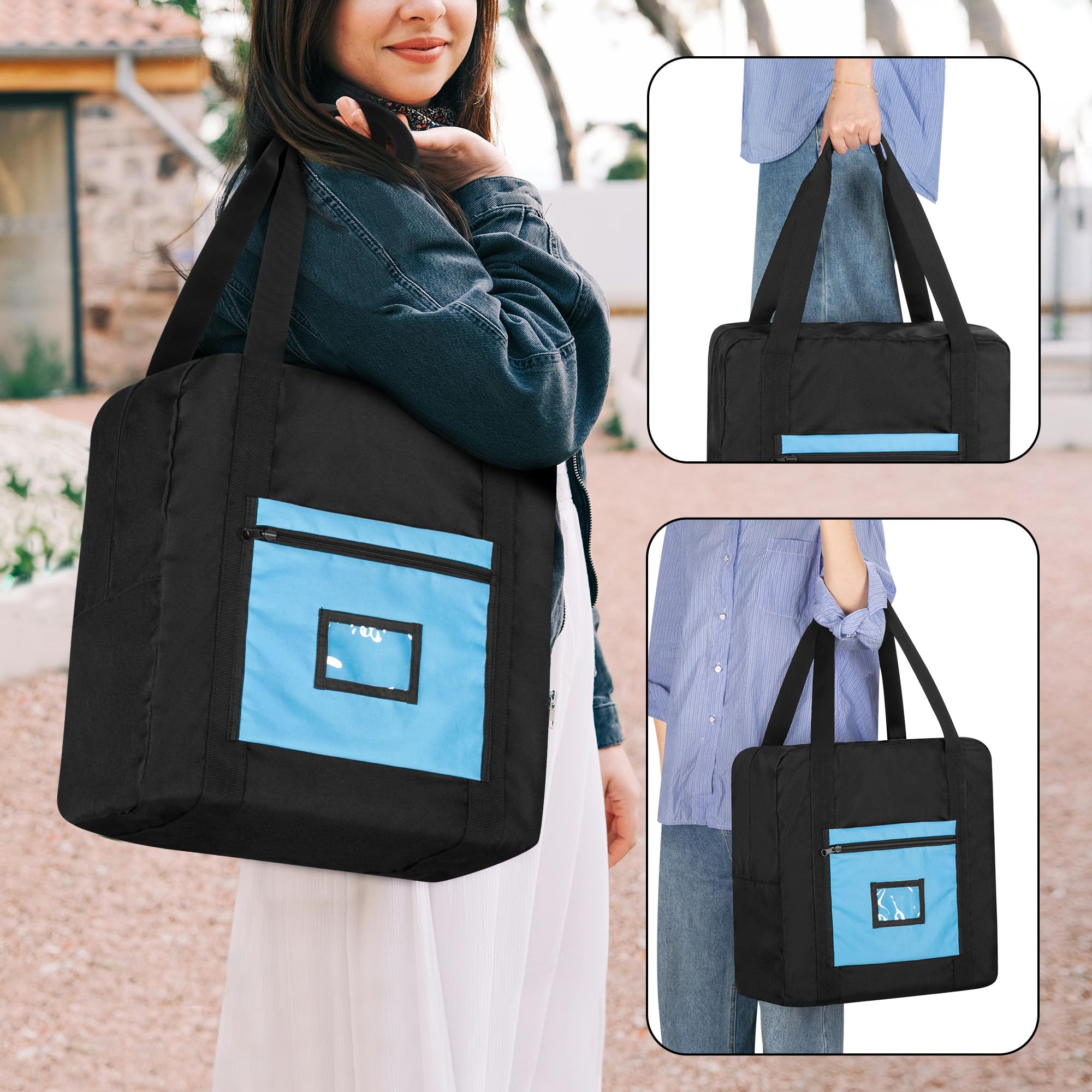 Teamoy Sac pour Coussin Rehausseur, Noir | Sac de Rangement pour Siège Rehausseur, Sac de Voyage pour Chaise Haute (Sac Uniquement)