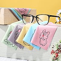 Vista 7 de WILLBOND Paño de limpieza de microfibra con diseño de perro, paño de microfibra suave multicolor para lentes, lentes de cámara, pantallas