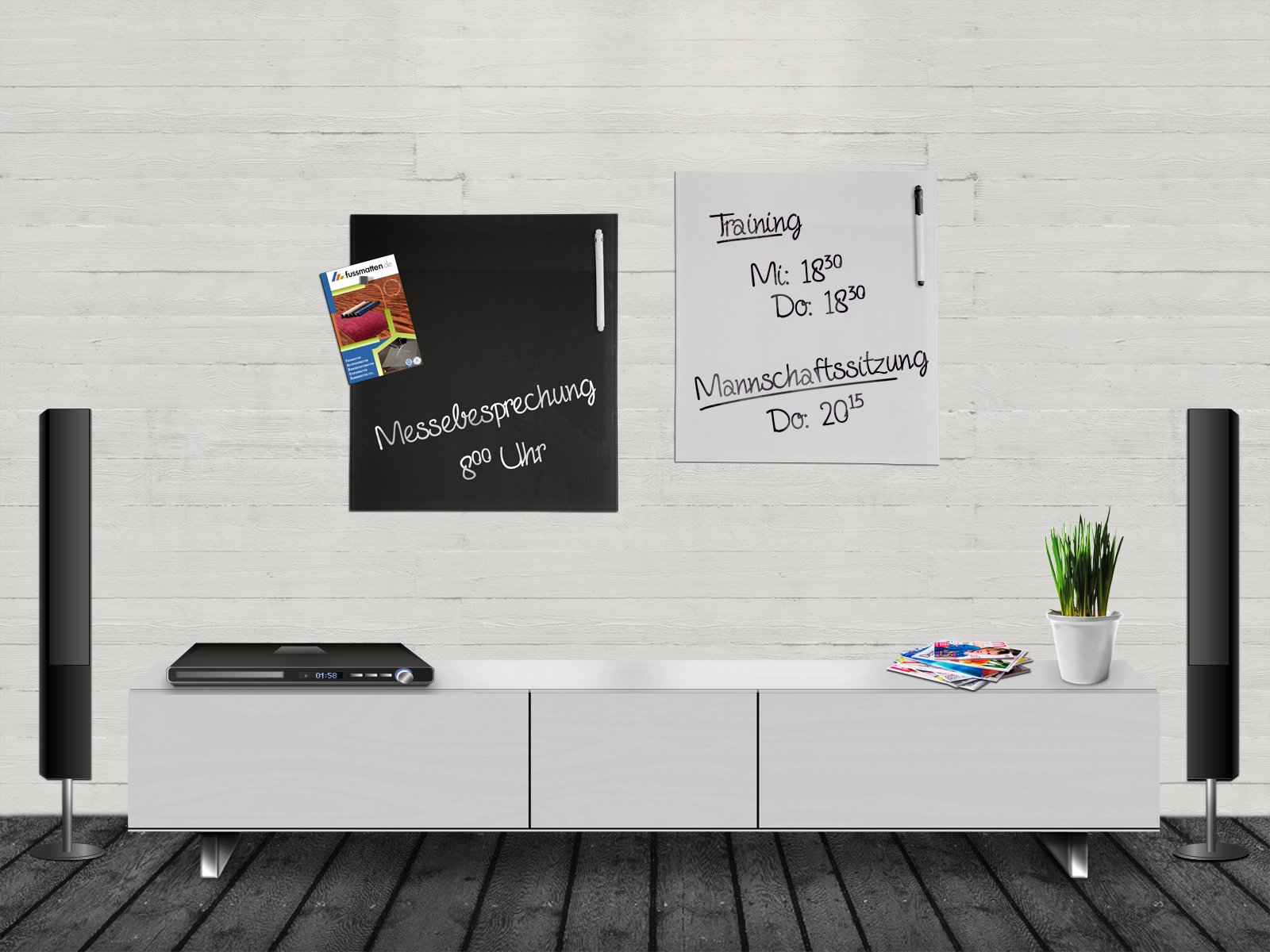 MasterVision Magnettafel – 121,9 X 182,9 Cm (3' X 4'), Blau Mit Silberner Aluminiumleiste