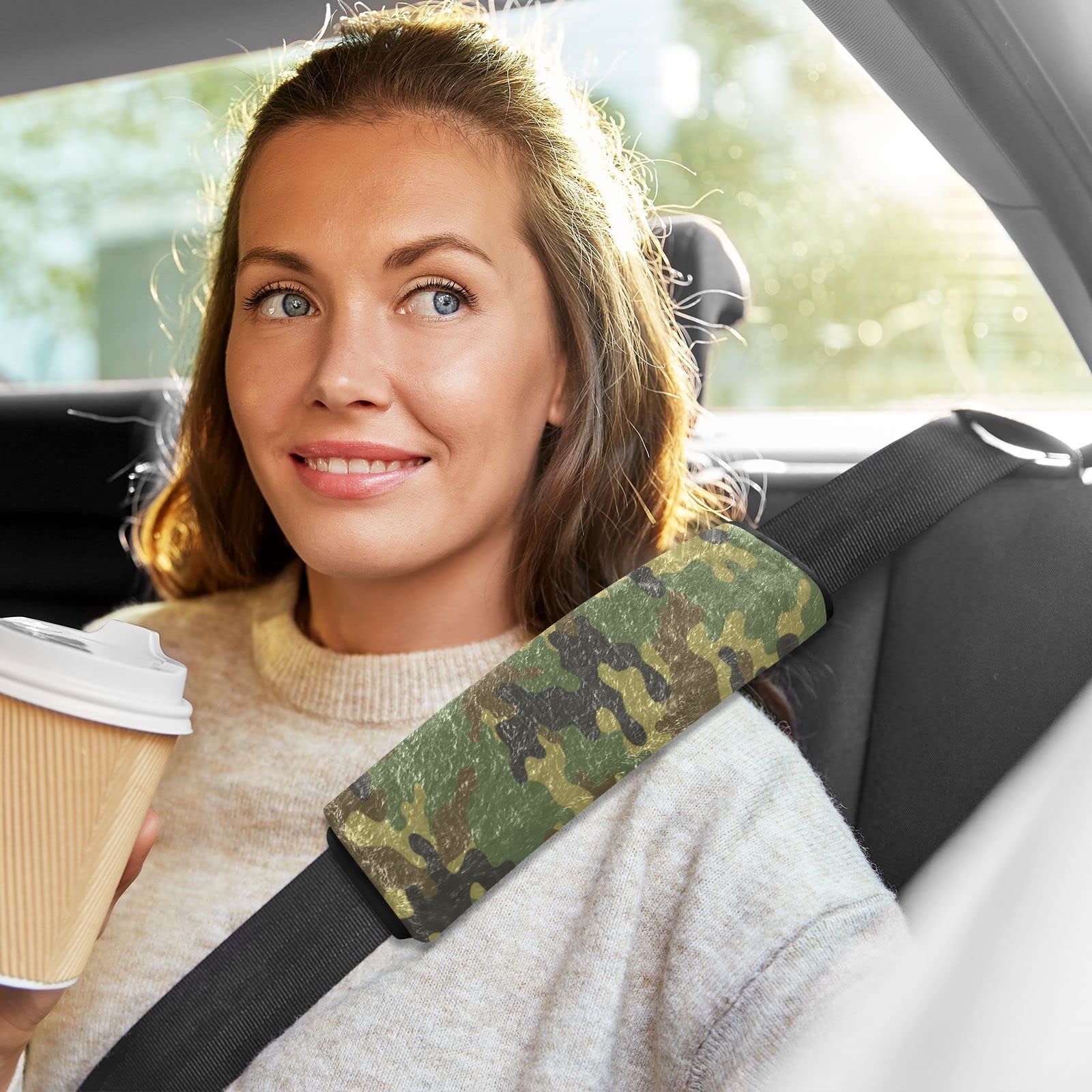 Auto Sicherheitsgurt Polster 2er Set - Weicher Gurtschutz Schulterpolster Weinrot