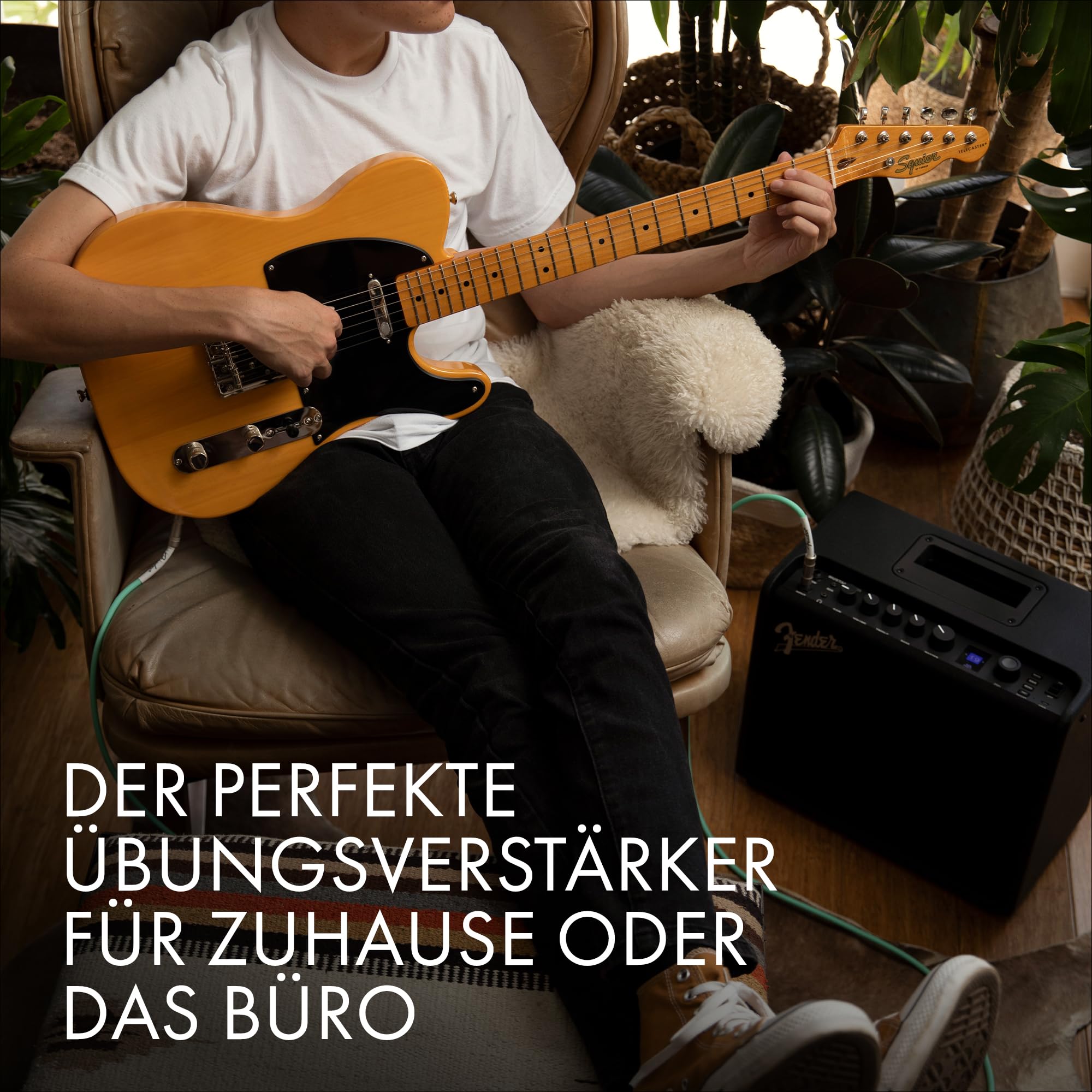 Fender Mustang LT25 Gitarren-Combo-Verstärker, Schwarz | 25W mit 8" Lautsprecher, 30 Presets, FX und USB-Konnektivität