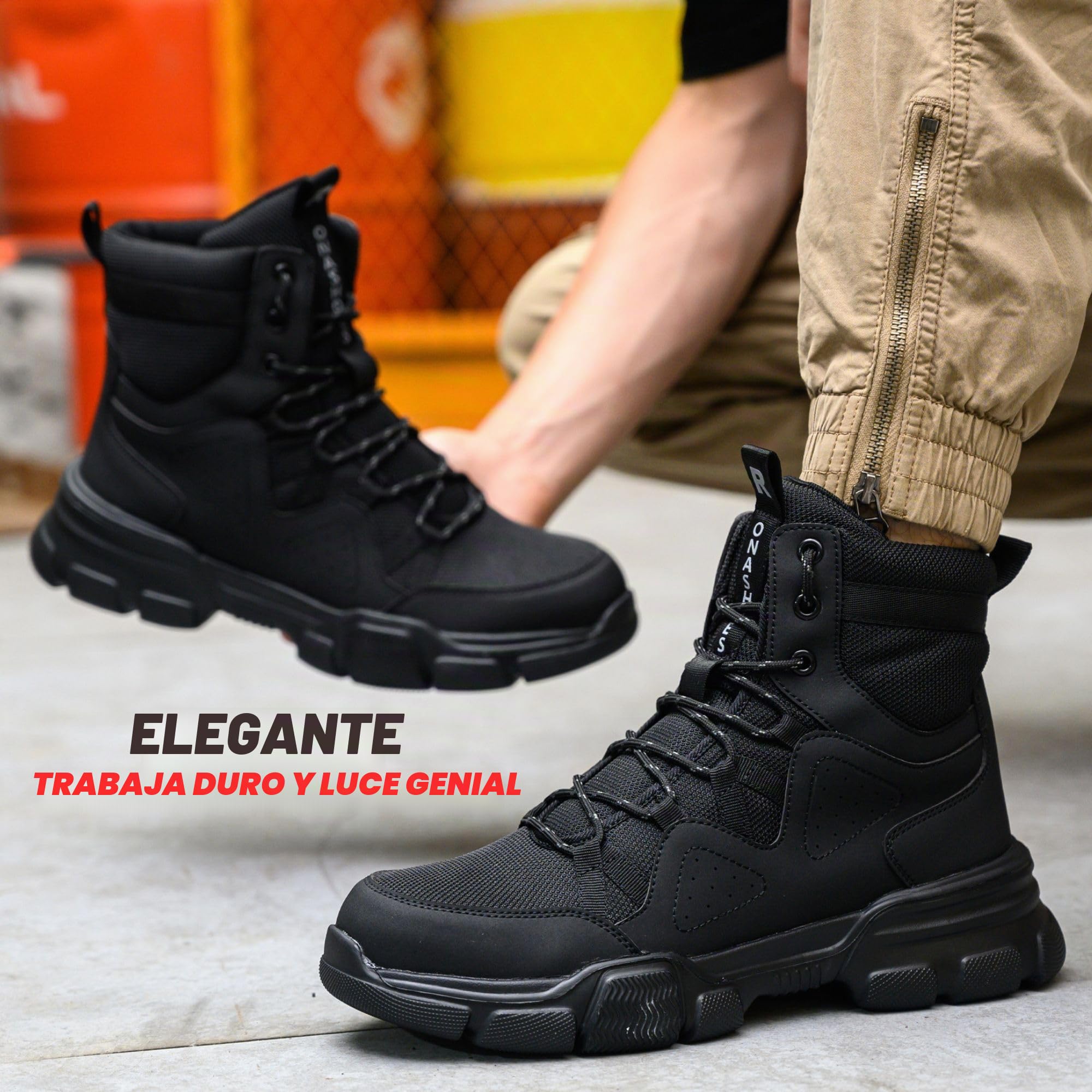 Botas de Seguridad Botas de Trabajo Zapatos de Seguridad Calzado de Seguridad Zapatillas de Seguridad Zapatos de Trabajo Comodos Ultraligeras Transpirables Hombre Mujer