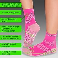 Vista 3 de TechWare Pro - Calcetines para fascitis plantar – Calcetines de compresión de tobillo acolchados, para mujeres y hombres. Funda para tendinitis