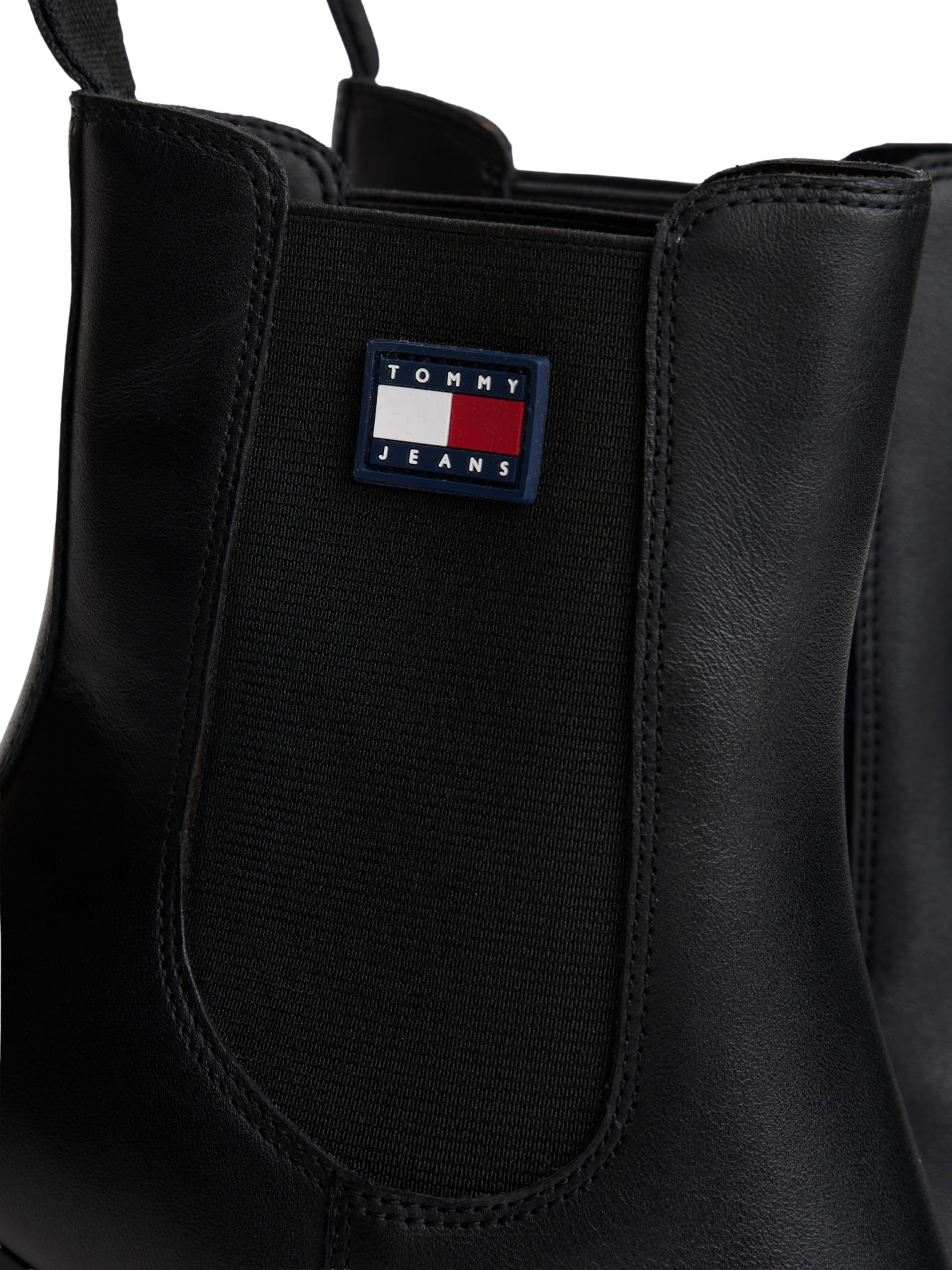 Tommy Jeans Donna Stivali Mezza Gamba Leather con Tacco