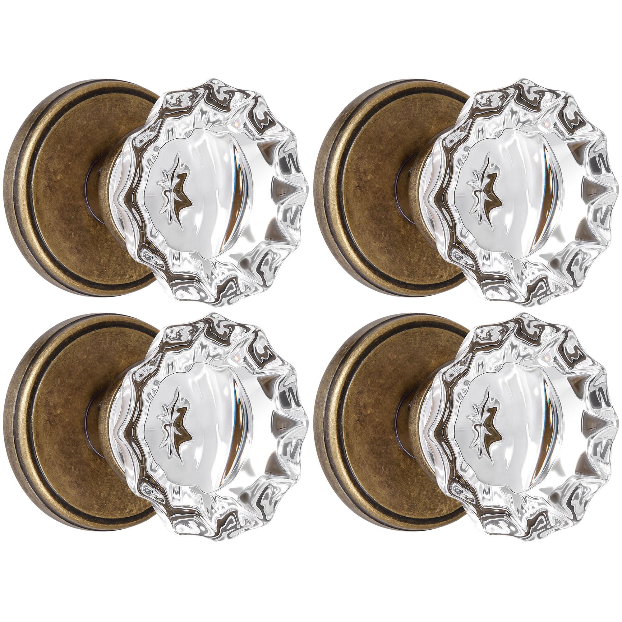 Glass Door Knobs Interior Vintage Privacy Door Knob with Lock — Amazon image 32