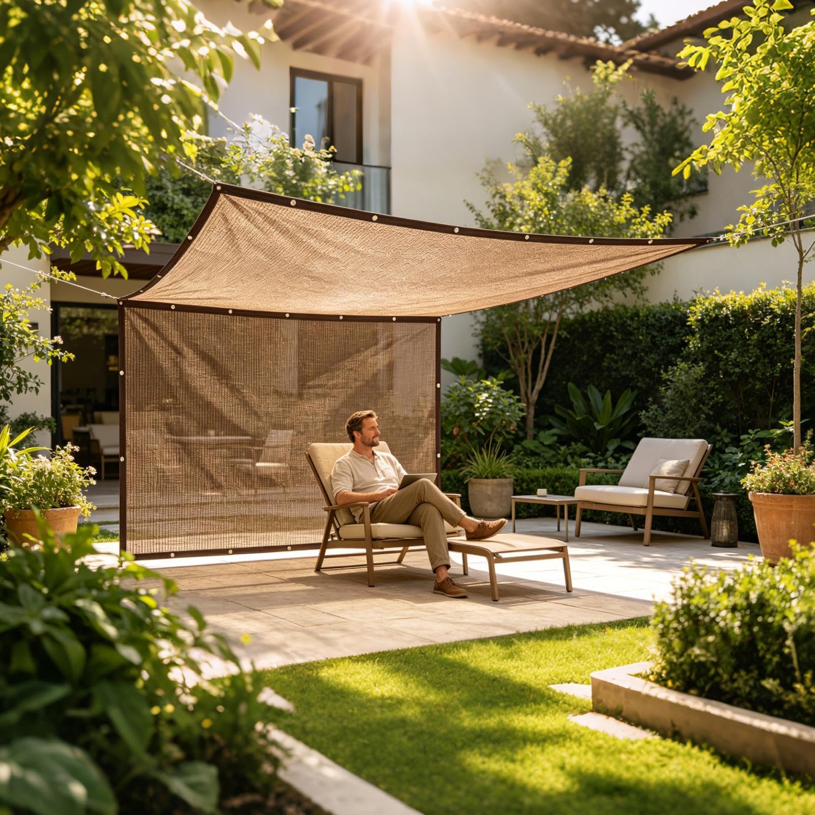 Telo Ombreggiante Rete Anti UV per Tettoie | Telo Parasole Piante Per Proprietari Di Casa Agricoltori Terrazza Vivaio Fattoria Cortile Campeggio Picnic Canile Fienile