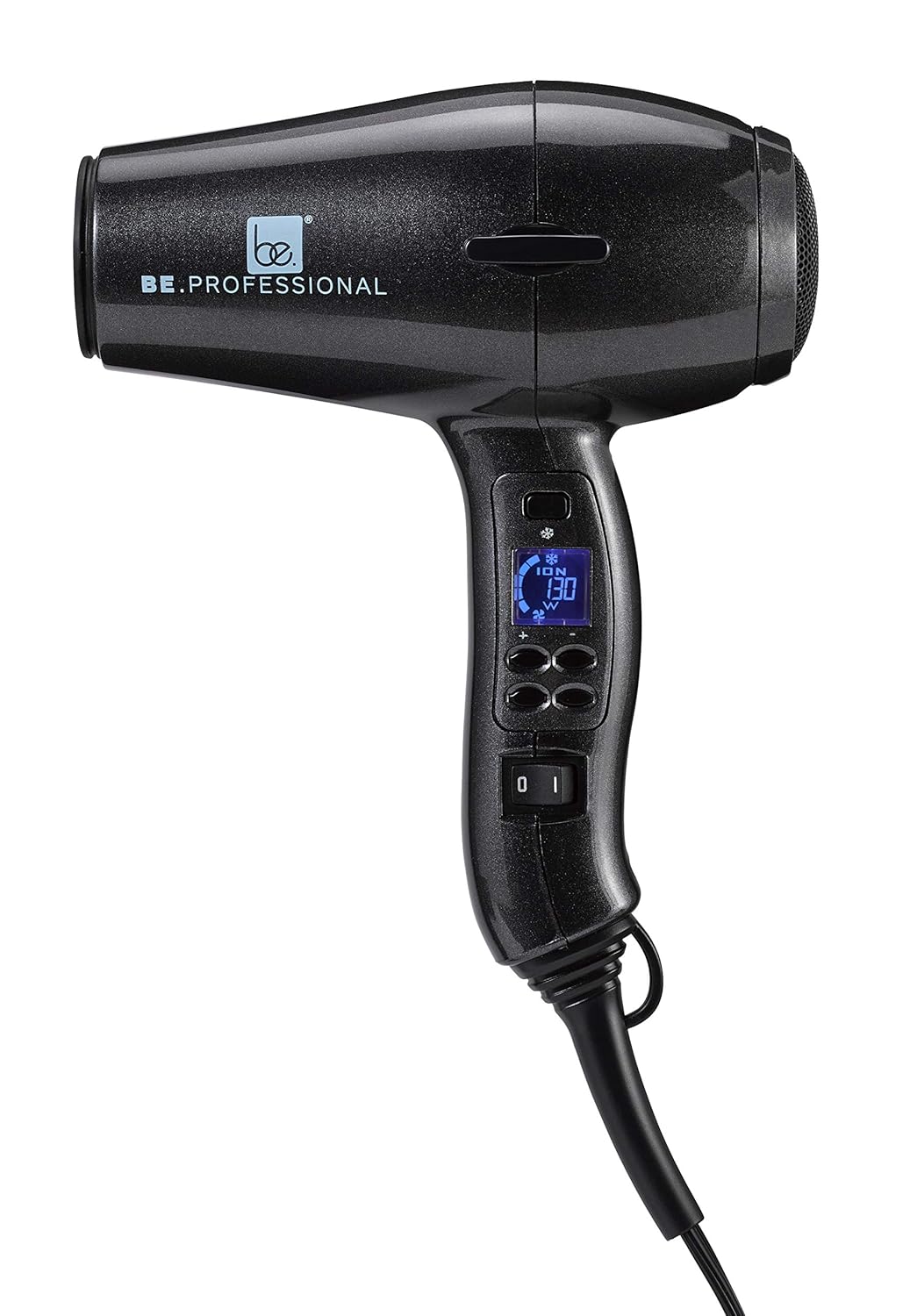 Be Professional Pearl Black Digital Dryer with Short Nozzle