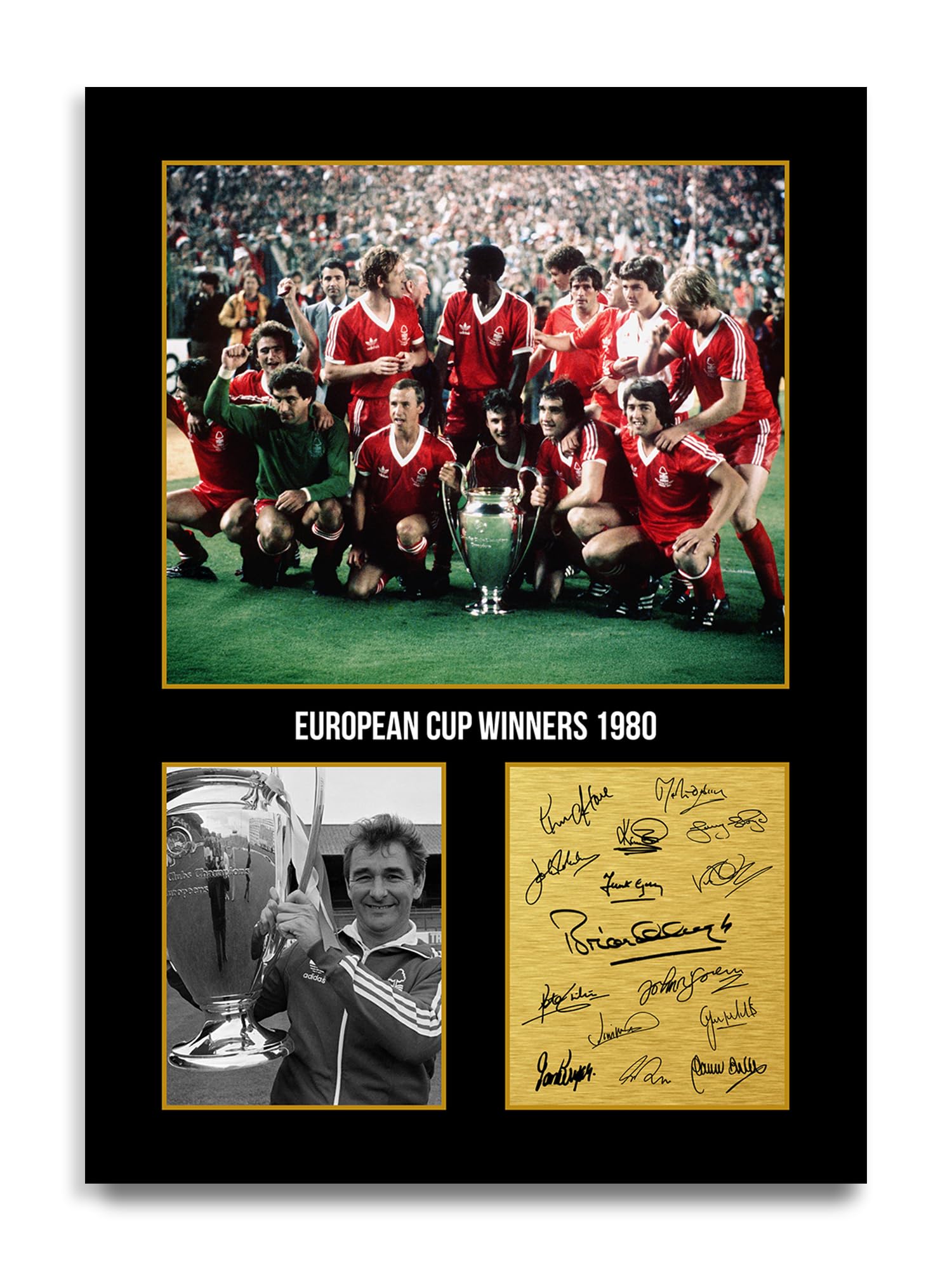 HWC Trading Nottingham Forest European Cup Winners 1980 Gifts Printed Signed Autograph Picture for Football Fans and Supporters - A4 Print Only