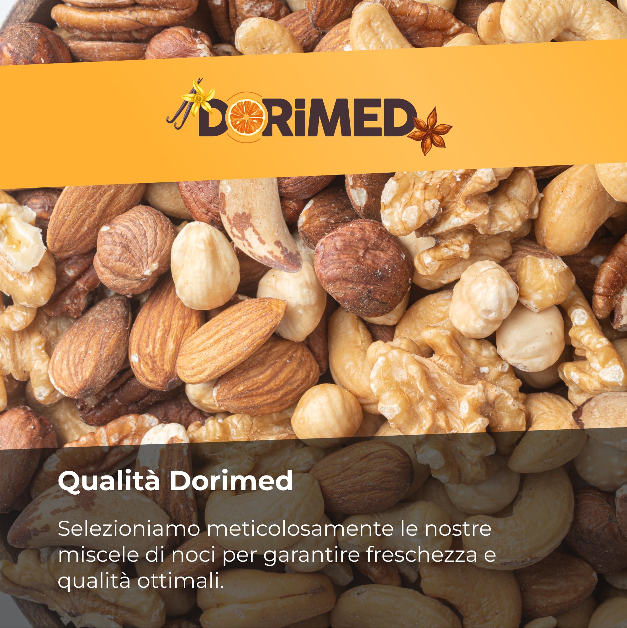 Miscela di noci 1 Kg (mandorle, nocciole, Anacardi, noci Pecan, noci del Brasile e gherigli di noce)