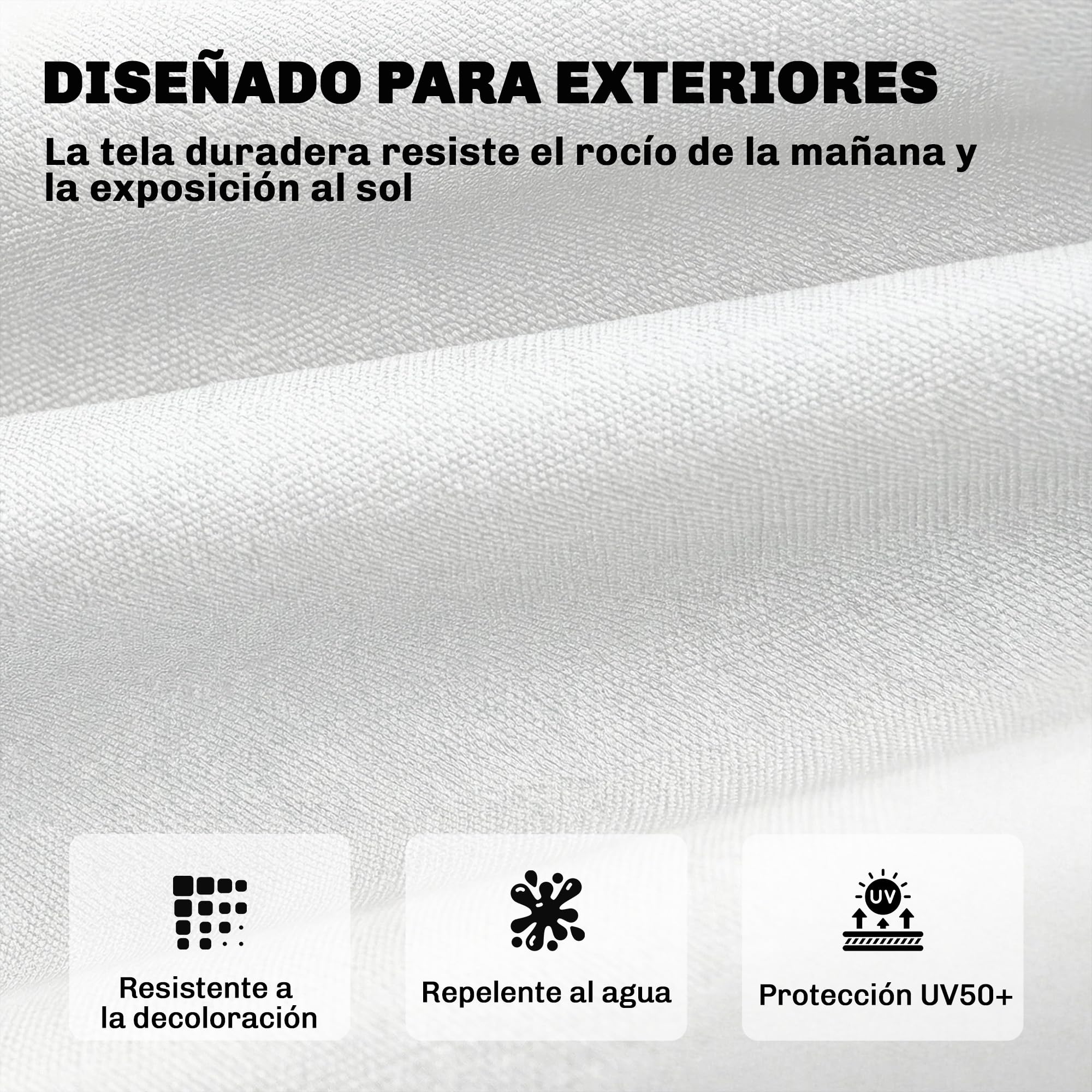 Outsunny Cojín para Banco Exterior y Tumbona UV50+ 198x65x13 cm Crema | Cojín para Banco y Tumbona de Jardín, con Correas de Sujeción, Rebote Lento, para Interior y Exterior