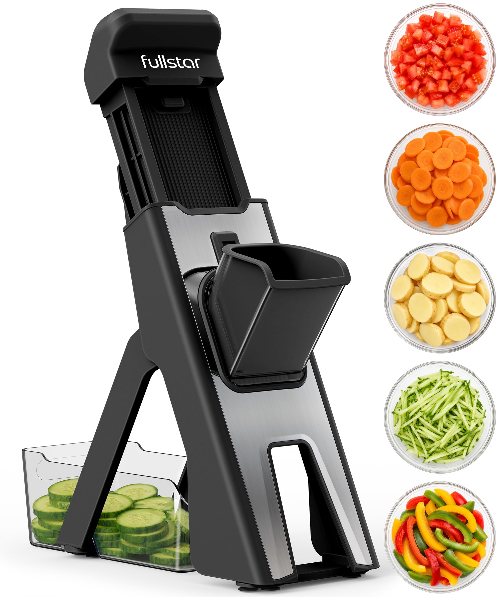 Amazon.com: Fullstar Safer Mandoline Slicer for Kitchen Adjustable