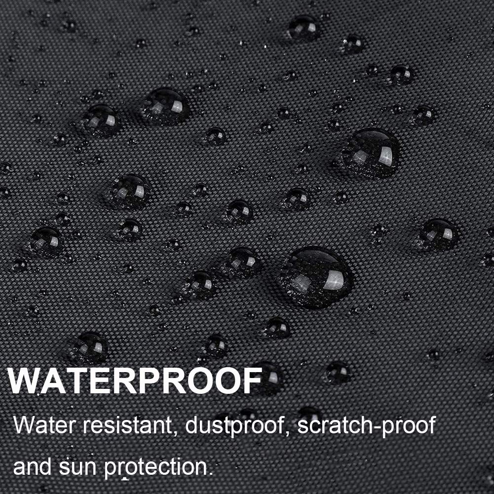 LDIW Outdoor Square Hot Tub Cover 210D Oxford Fabric Garden SPA Bath Pool Cover Waterproof Dustproof Anti-UV Multiple Sizes to Choice,Black,215x215x30cm — view 3