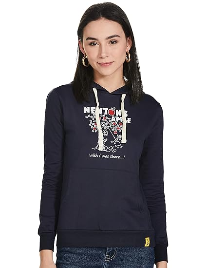 Womens Printed Black Sweatshirt