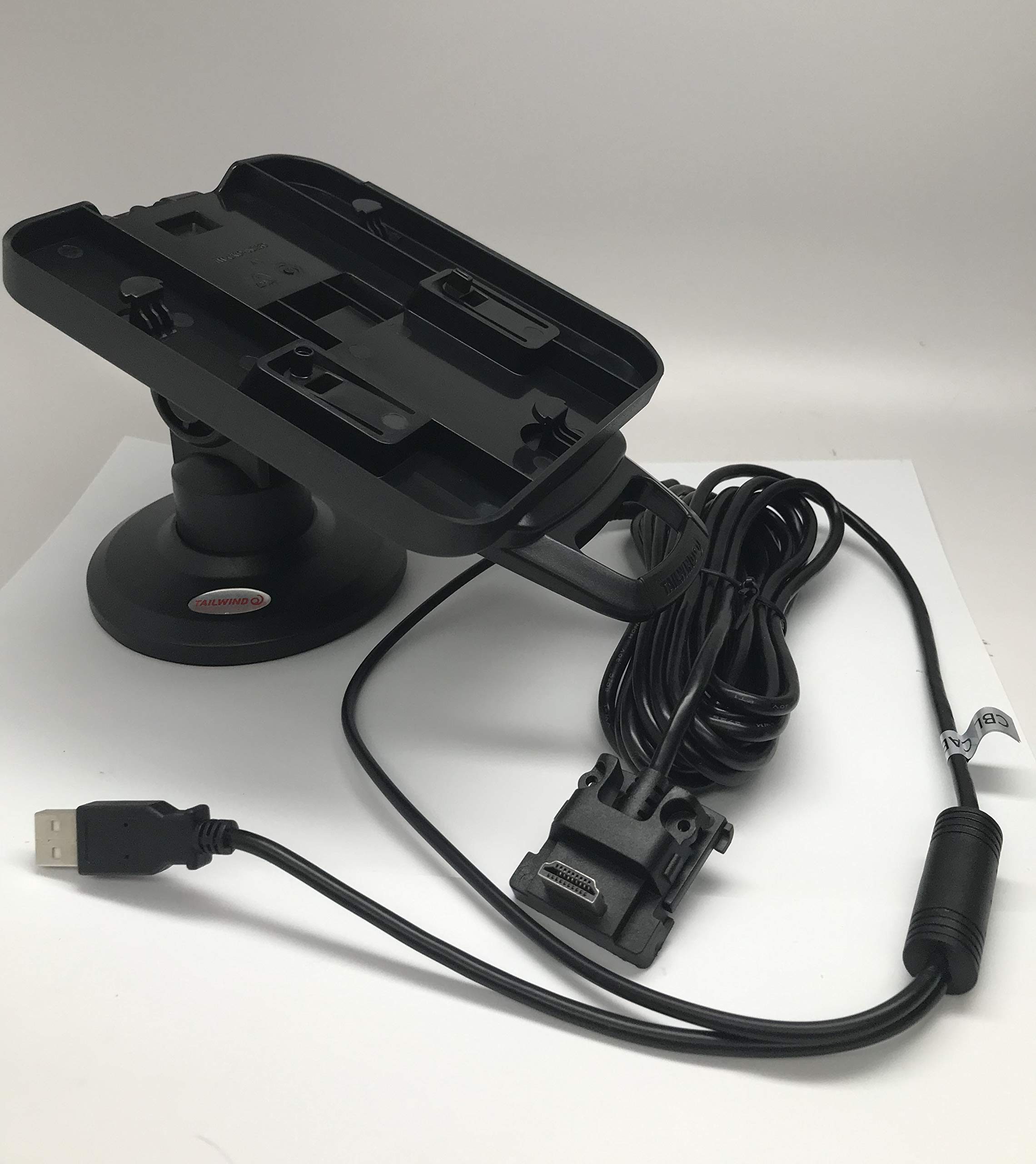 ENS Tailwind Ingenico ISC 250 3" Latch and Lock Compact Pole Mount Terminal Stand and 13 Foot CAB350948B Cable Powered USB ISC250/ISC220/IPP3XX/ISC480, 4M/296114303AC Bundle