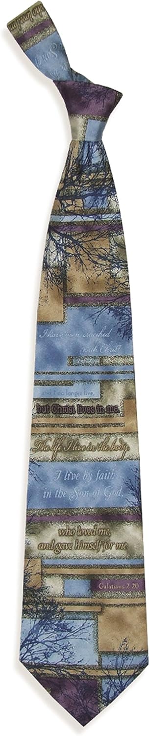 Eagles Wings Men's Finely Crafted Inspirational Necktie - Crucified With Christ