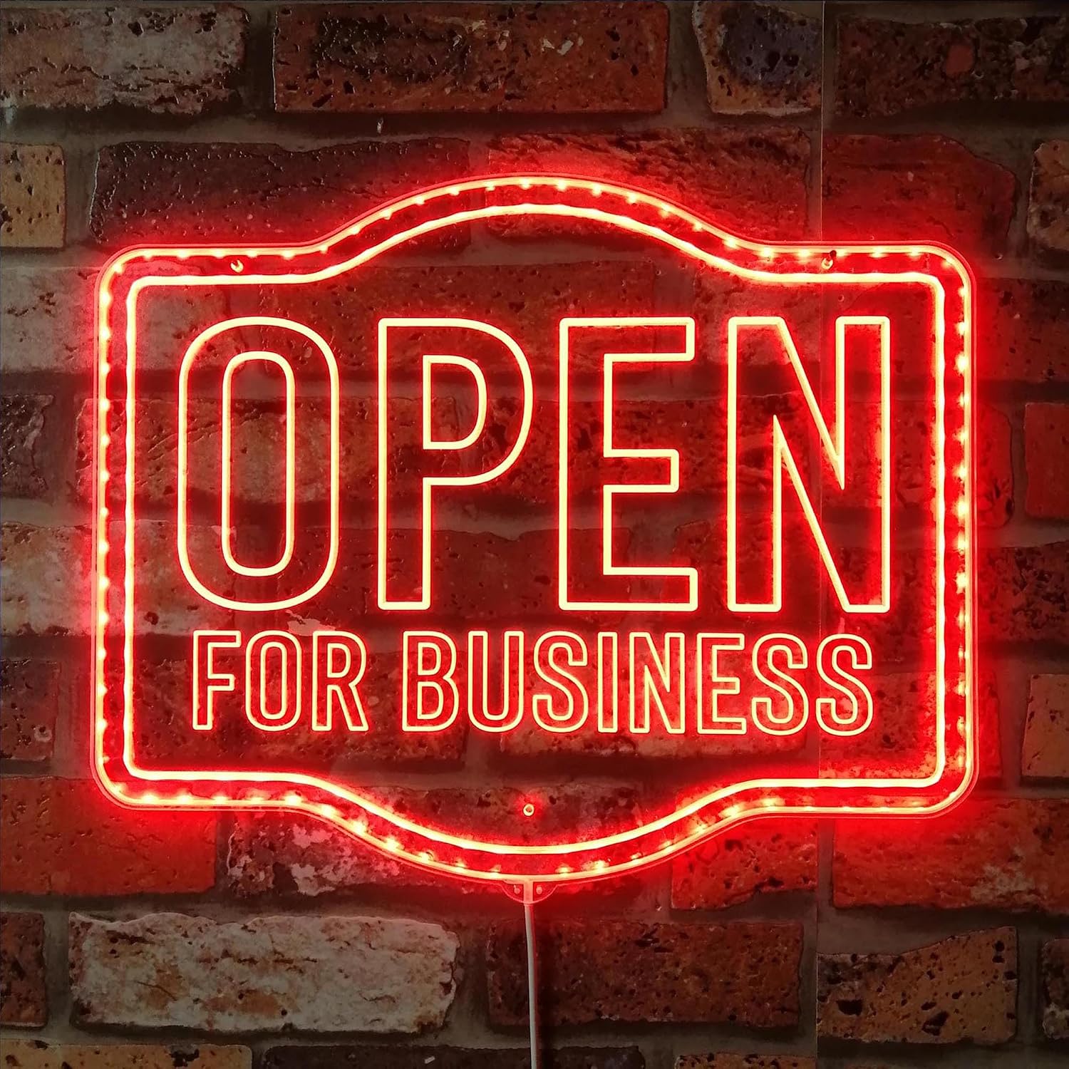 ADVPRO Open For Business Shop RGB Dynamic Glam LED Sign - Cut-to-Edge Shape - Smart 3D Decoration - Multicolor Signage st06s43-fnd-i0229-c