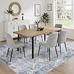 WITSHOCK 8x10 Area Rugs for Living Room : Machine Washable - Non Slip Modern Abstract Rug for Bedroom Under Dining - Stain Resistant for Household - Pet Owners (Blue)