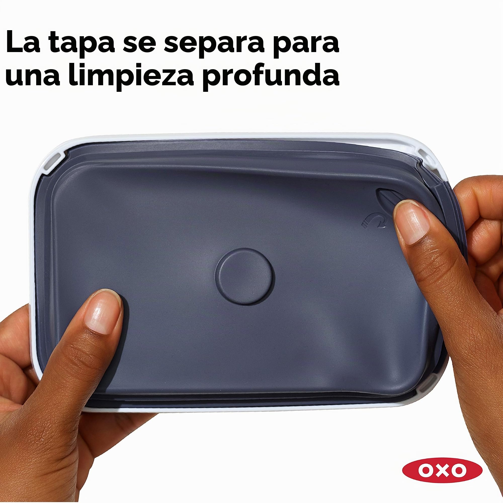 OXO Good Grips Juego de 4 Contenedores Mini POP: Almacenamiento Hermético de Alimentos para Especias + Sello de Botón a Presión + Diseño Apilable y Compacto + Apto para Lavavajillas (Paquete de 2)