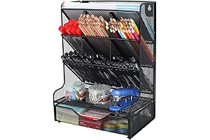 PAG Desk Organizer with Drawer: Wall-Mounted Office Supplies Organizer for Wall