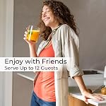 MIAMIO - Drinking Glasses Set of 12/6 x Small 370 ml and 6X Big 450 ml Glass Cups for Water, Cocktails, Tea and Beer - Dishwasher Safe