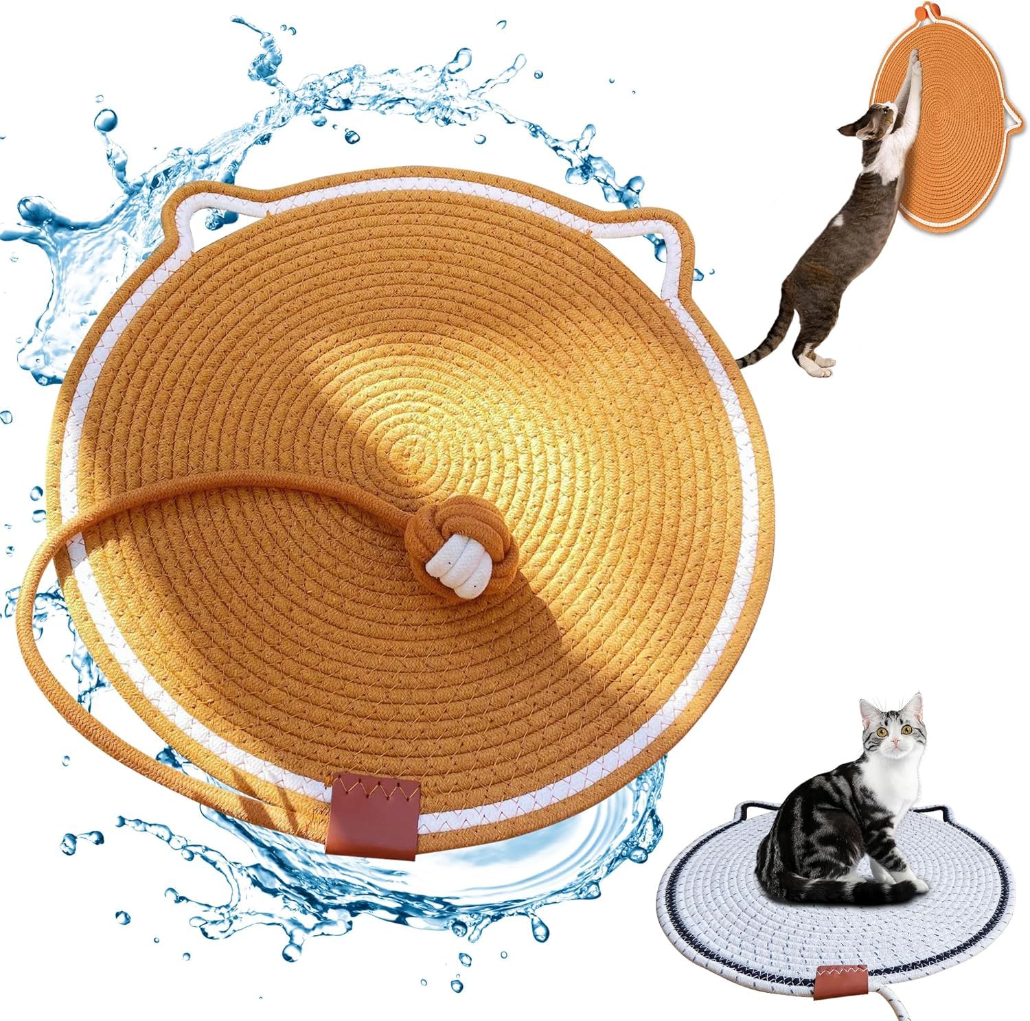SUNBEET Cat Scratcher Pad,Natural Sisal Cat Scratching Mat,Horizontal Floor Cat Scratch Mats for Indoor Cats Grinding Claws Nails,Cat Furniture Protector for Couch & Carpets & Sofas & Rug (B0DDCSWNYZ) Amazon Price History, Amazon Price Tracker