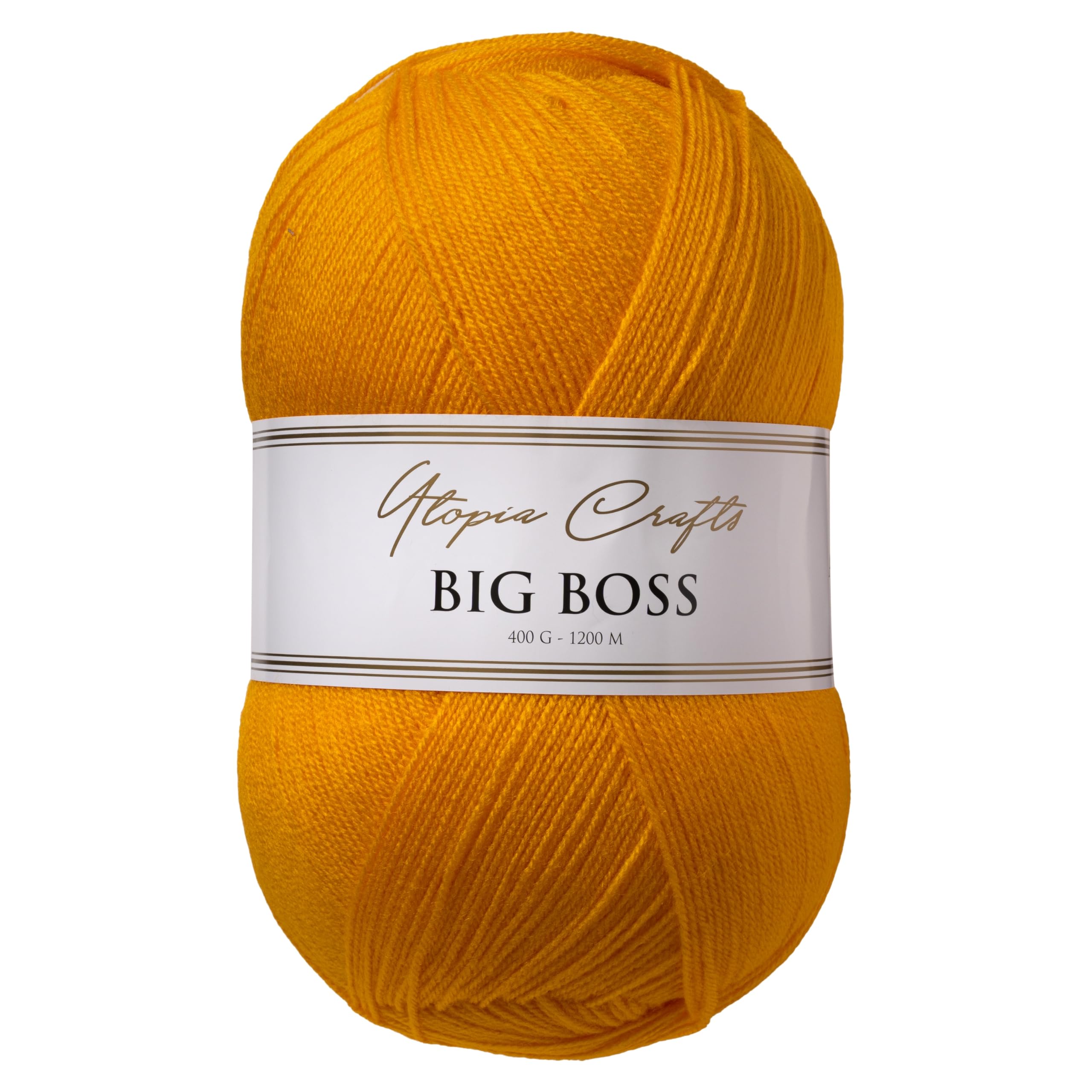Utopia Crafts Big Boss 400g Knitting & Crochet Yarn 1200m (Marigold)
