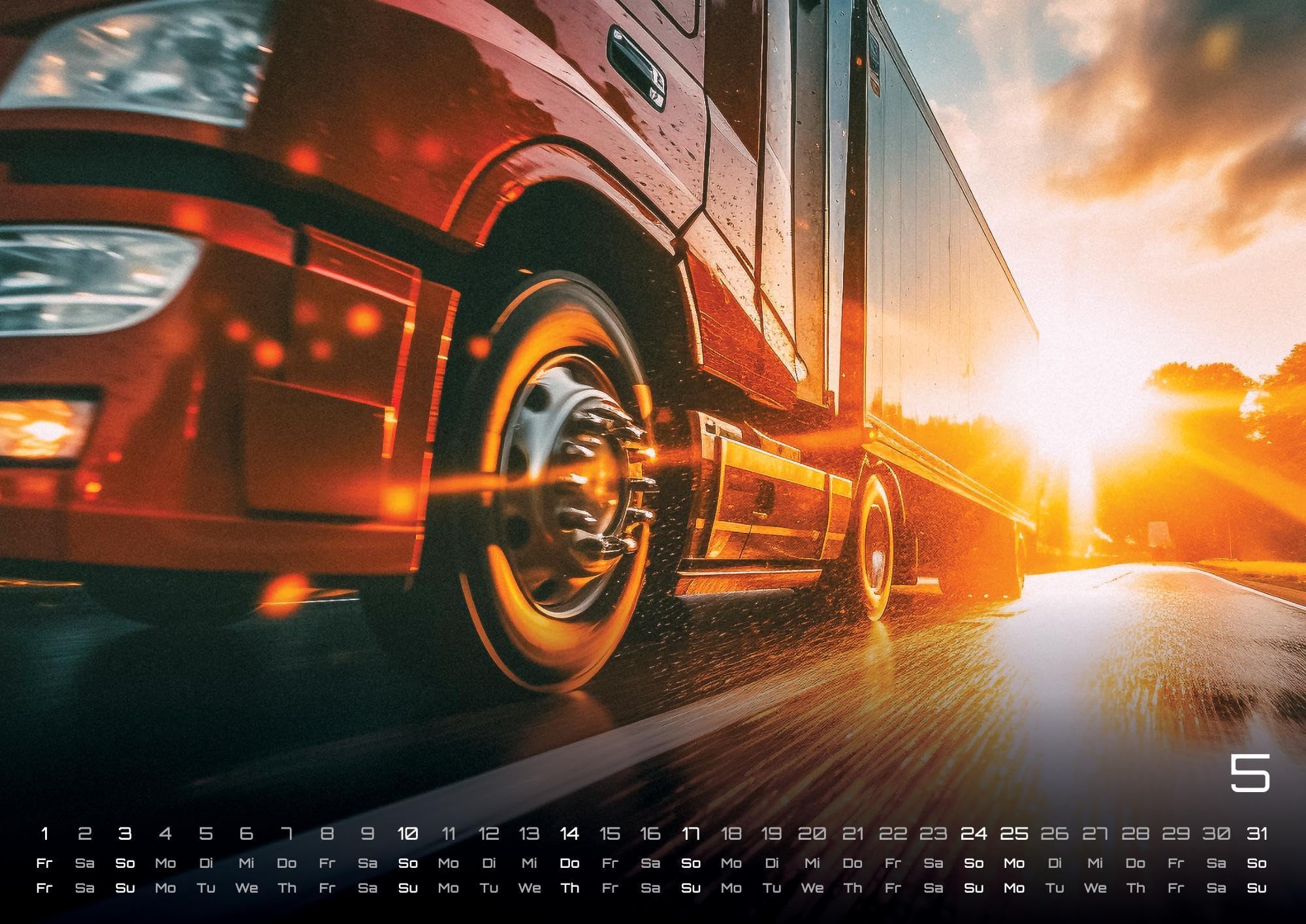 Trucks - Könige der Straße - LKW - 2026 - Kalender DIN A2: Der Wandkalender mit den besten LKW's auf unseren Straßen für das Jahr 2026 im extragroßen Format DIN A2 (ca. 60 x 42 cm)!