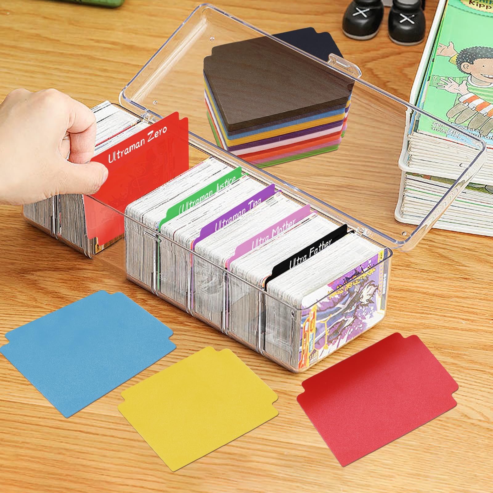 100 Pièces Intercalaires Cartes, 10 Couleurs Plastique Séparateur De