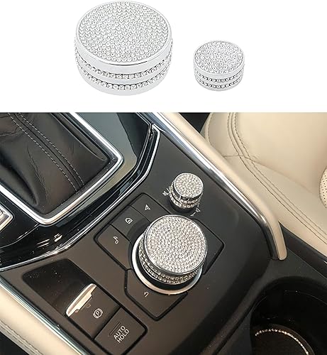 Bling Media Control - Pomo de volumen brillante para Mazda 3 (2017-2018) Mazda 6 (2016-2021) Mazda CX-3 (2019-2021) Mazda CX-5 (2016-2021) Mazda