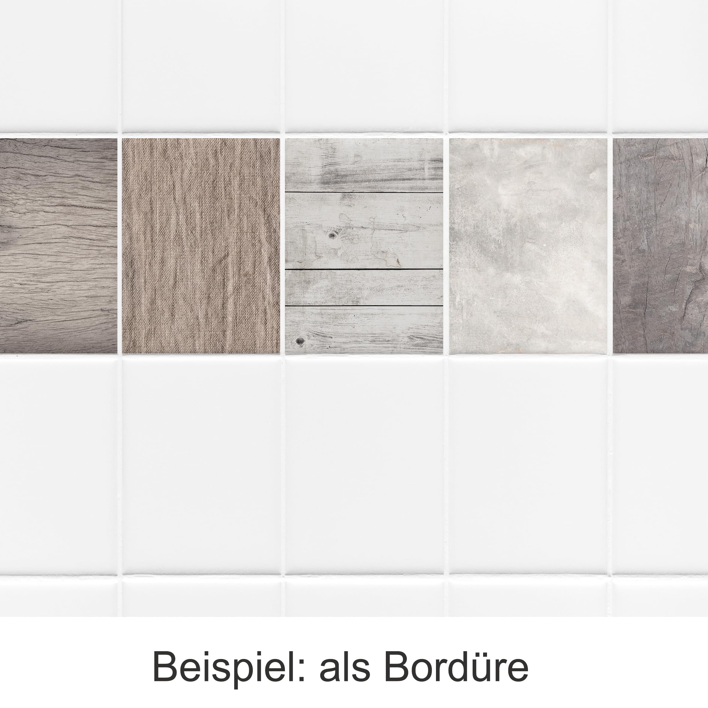 GRAZDesign Fliesenaufkleber Bad & Küche Textur Stein Holz Beige Grau Klebefliesen selbstklebend - 20x25cm / 30 Stück