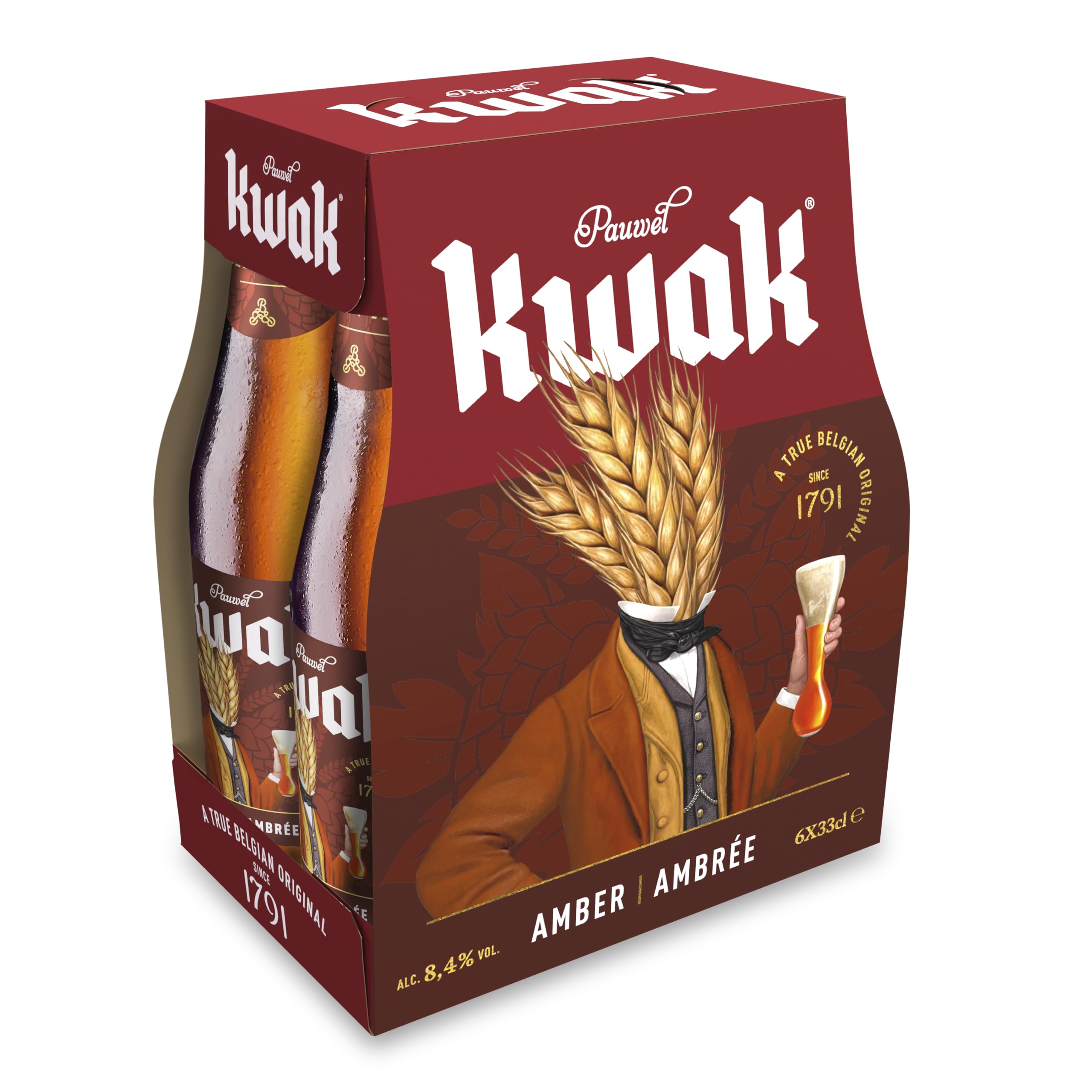 Kwak Bière Ambrée Pack 24 Bouteilles 33cl