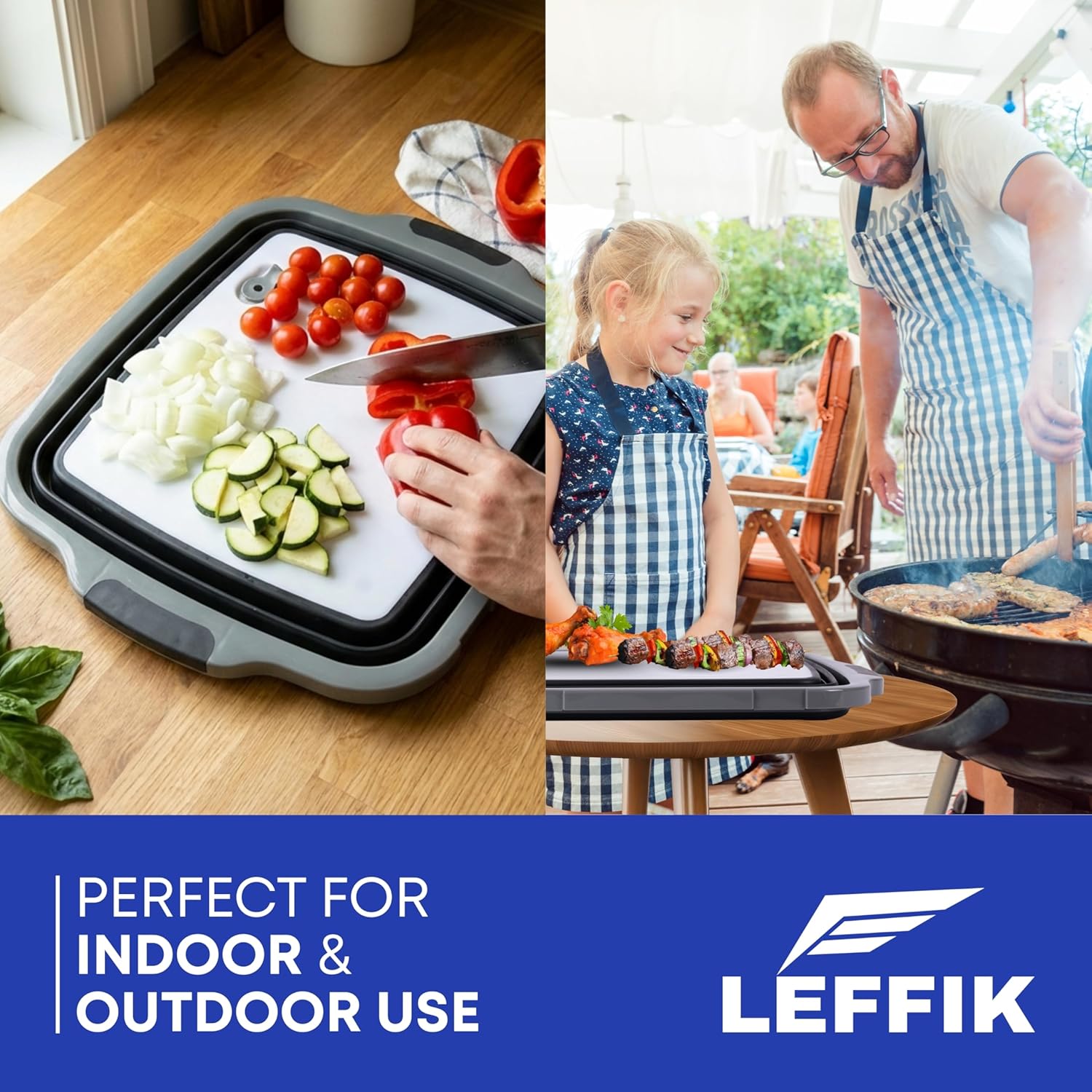 XL 3-in-1 BBQ Marinating Tub with Cutting Board Lid & Drain Plug – 16L Collapsible Food-Safe Wash Basin for Meat Prep, Grilling, Camping, Kitchen & Outdoor Cooking (Black)