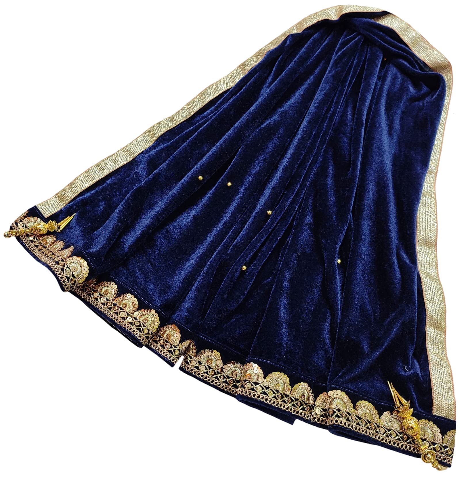 navti creations Men's Blue Stole Dupatta in velvet for Kurta/Sherwani/Achkan-picture-42