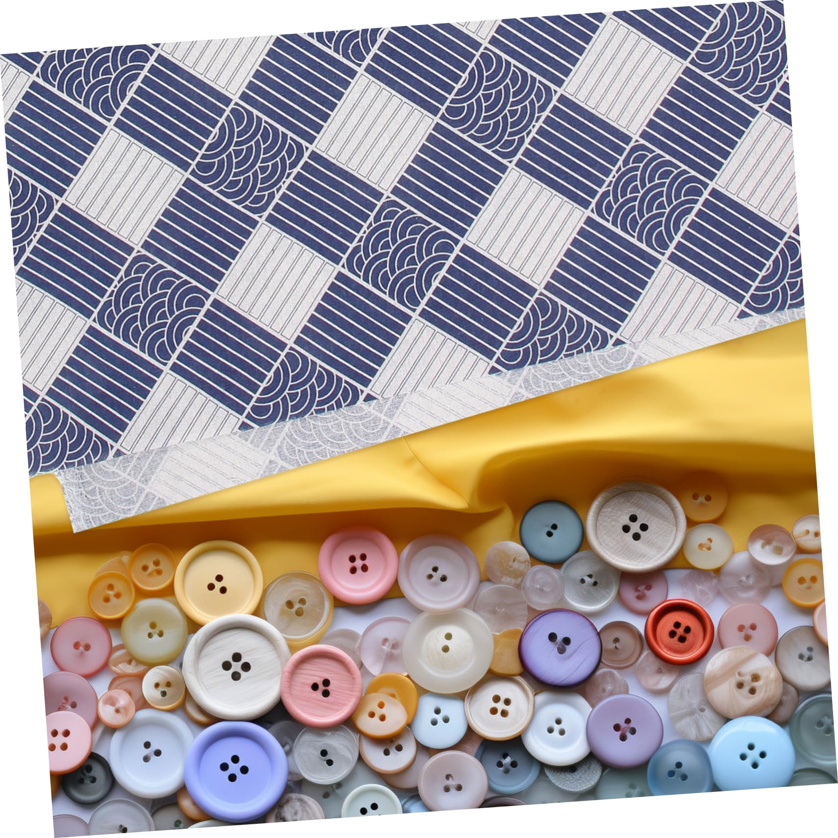 Tessuto Patchwork in Lino Cotone 3 Fogli per Cucito Creativo