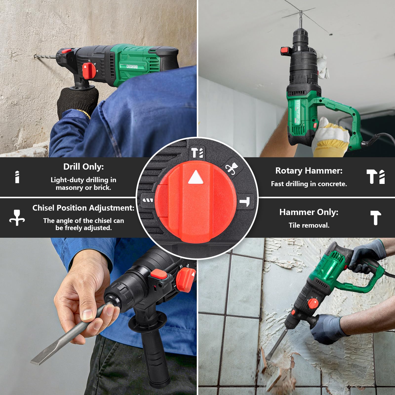 Lightweight Concrete Rotary Hammer Drill - SDS-Plus -3 Lightweight Concrete Rotary Hammer Drill - SDS-Plus -3