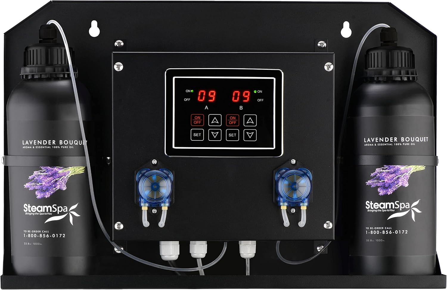 Aroma Steam Electronic Essential Oil Dual Pump Delivery System for Aromatherapy Steam Bath | Works with Steamspa Raven Generator Series Aroma Diffuser for Steam Shower | SS-DAP001-XX