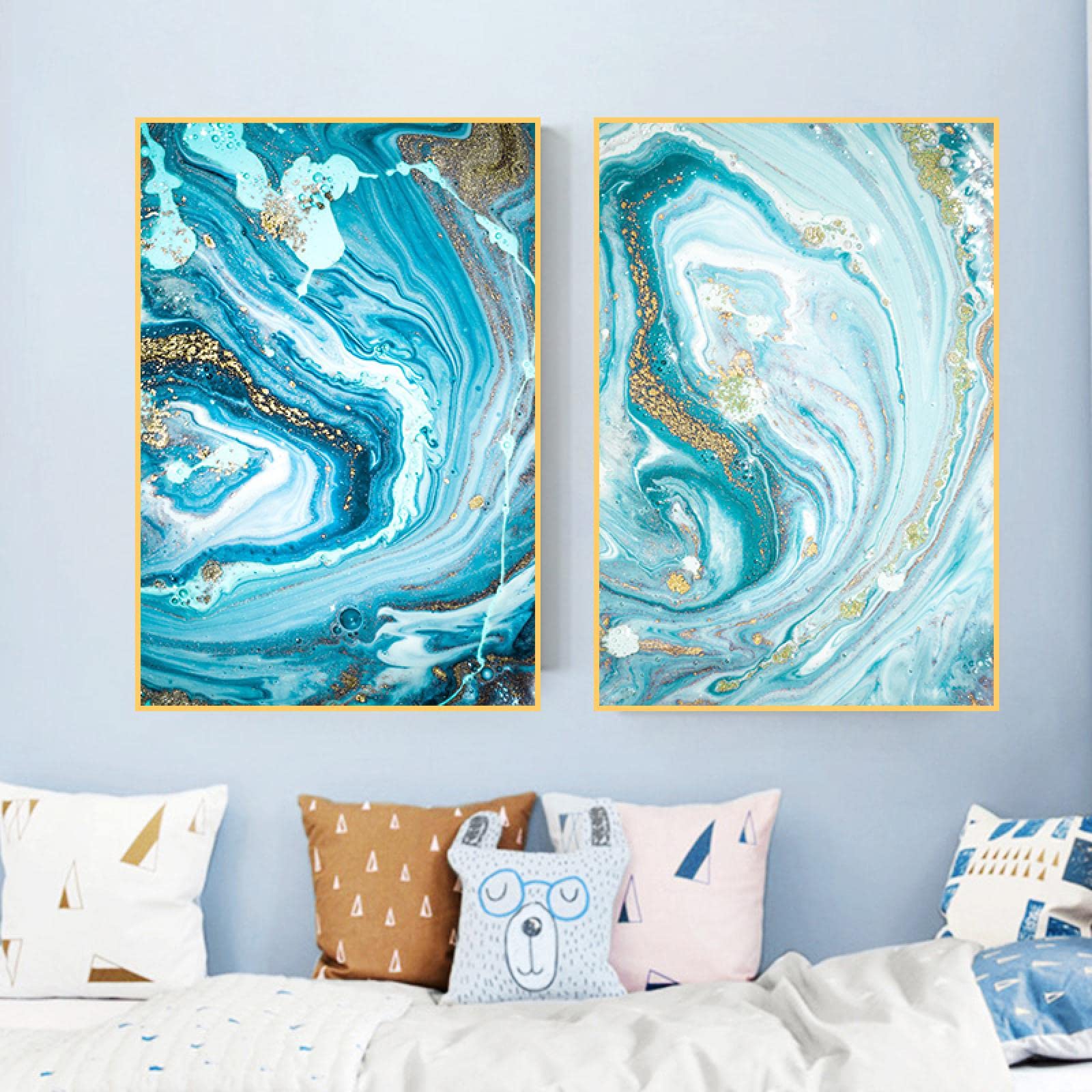 Art mural impression sur toile grand format | Solution murs vides salon moderne - 6