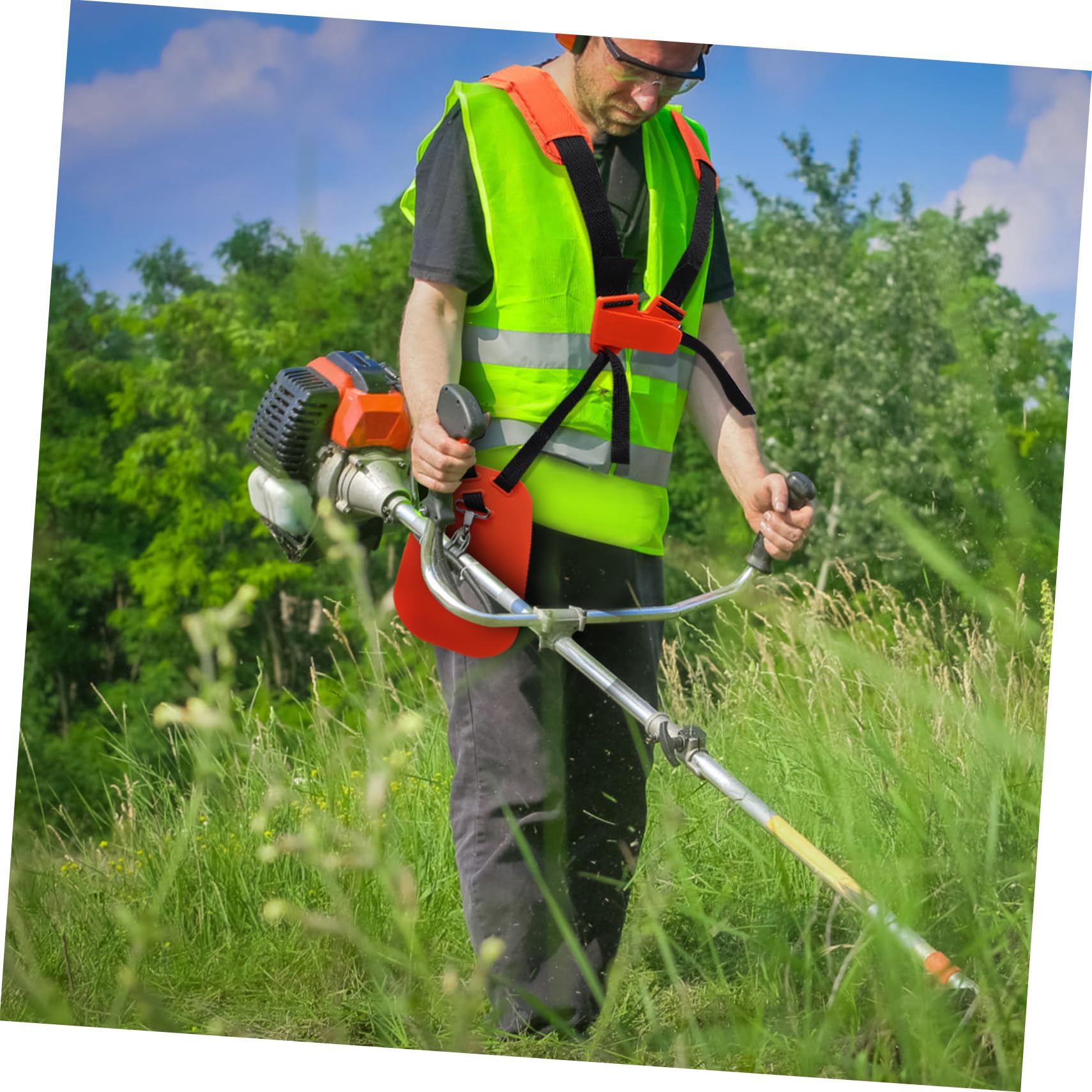 Gatuida Arnés De Hombro para Recortadora De Césped y Soporte Ergonómico para Desbrozadoras y Cortacéspedes para Jardinería y Reducción De