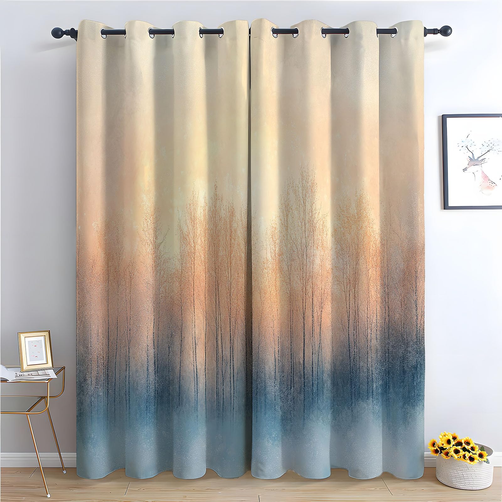 Rideaux à motif abstrait pour salon lumineux : créez un espace cocooning et intime