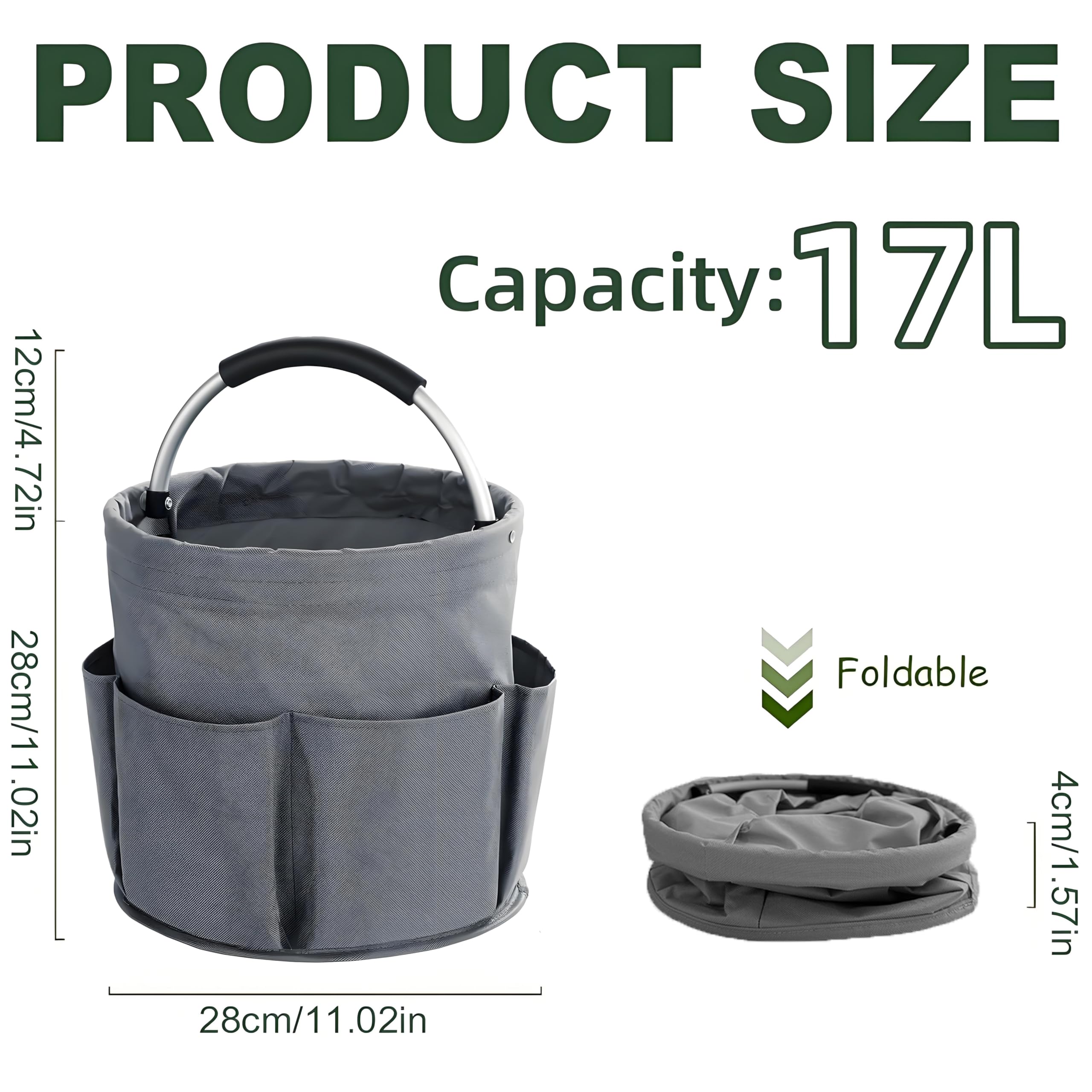 Kiswleon 17L Cleaning Caddy With Handle, Cleaning Basket Organiser - Image 2