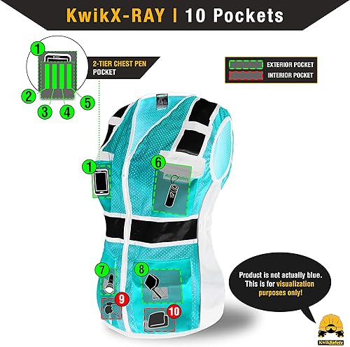 Miniatura 6 de KwikSafety - Charlotte, NC - Chaleco de seguridad RoadBOSS Economy & Premium para Mujer Ajustado Clase 2 ANSI probado OSHA