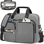 RAINSMORE Porte-documents pour ordinateur portable 15.6 17.3 Inch, Sac de Messagerie pour hommes, Sac portable imperméable pour bureau, Collège