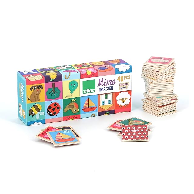 Memory Ilustrado Diseño Mélusine Allirol 24 Parejas de Madera Niños 2+