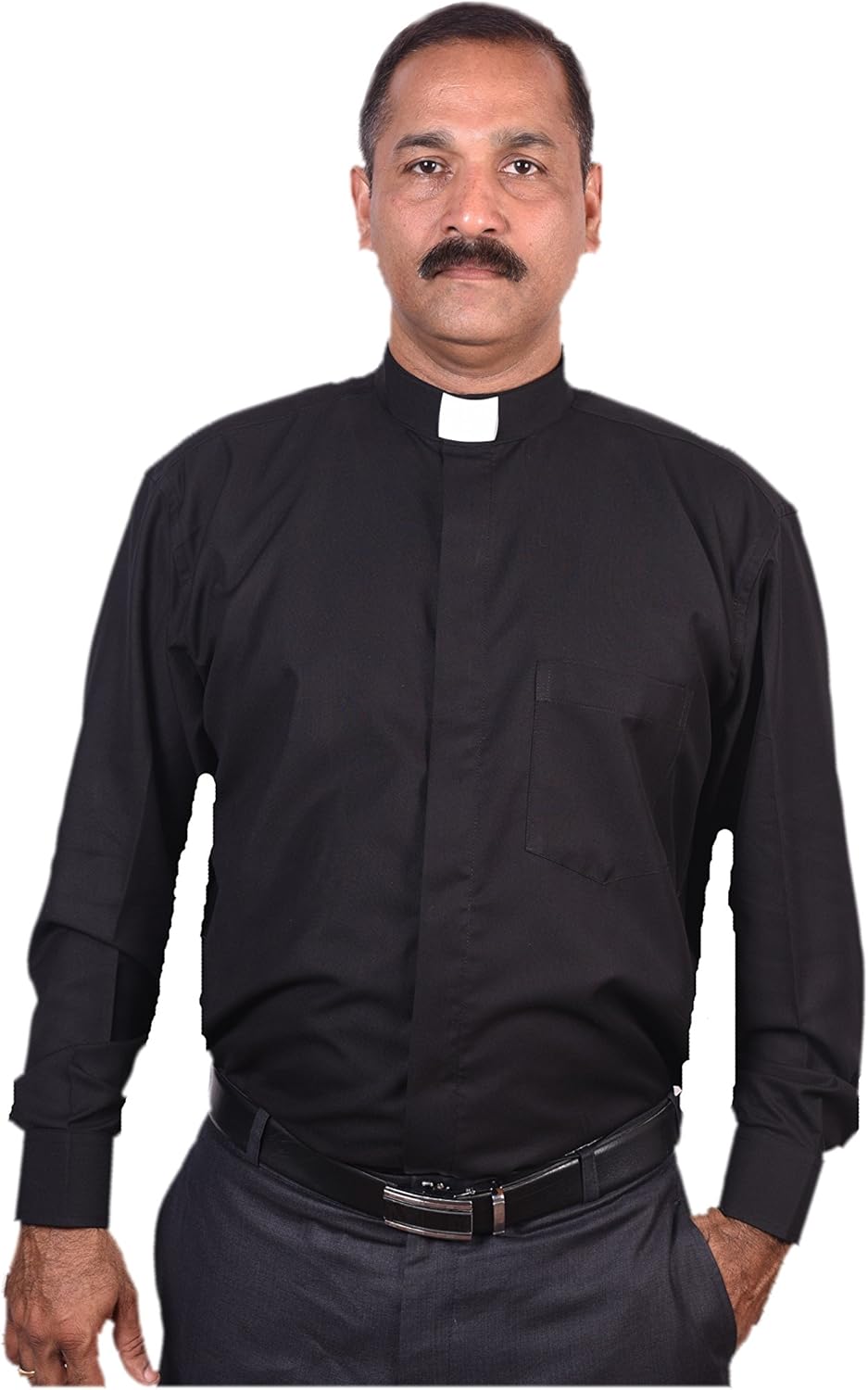 Scorpion Men's Clerical Clergy Vicar Priest Collar Shirts Long Sleeves 17 Black at Amazon Men’s