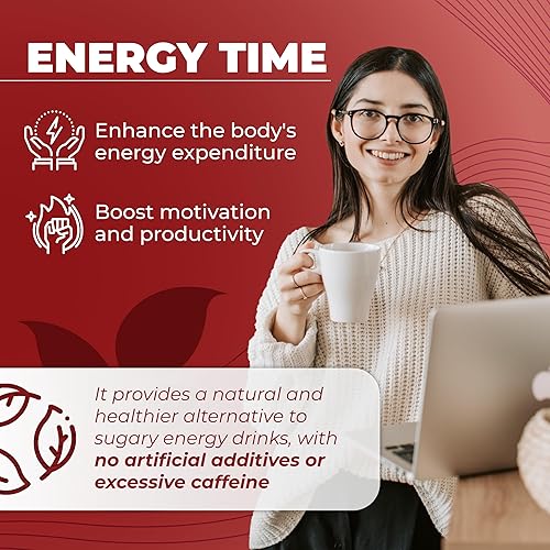 Miniatura 3 de Total Tea Detox Guayusa Energy Tea - Limpieza de té con cafeína de hierbas totalmente naturales, energía y enfoque, sustituto del café, 25 bolsas de
