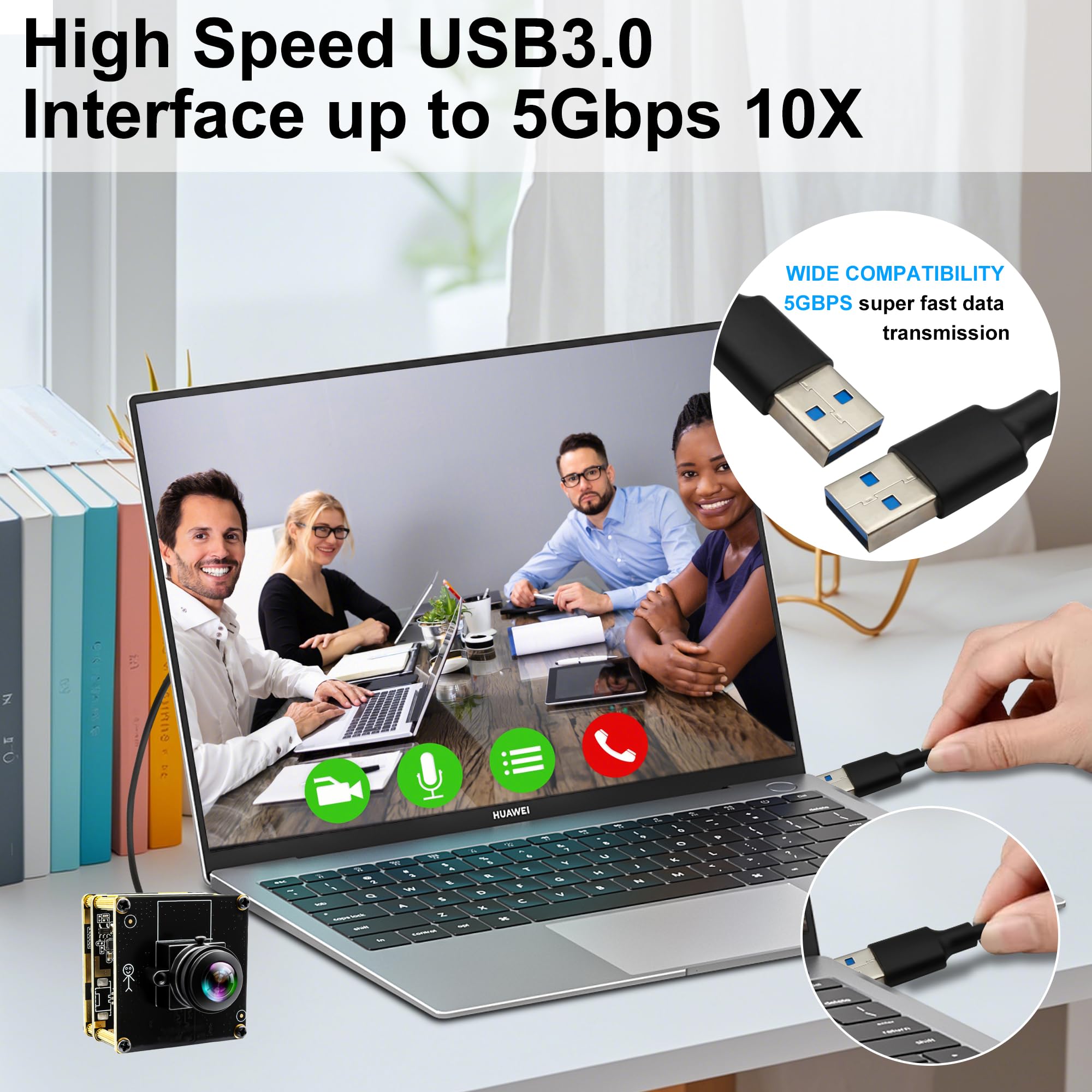 Amazon.co.jp: ELP 60fps 4K カメラモジュール USB3.0 HDMI同時出力