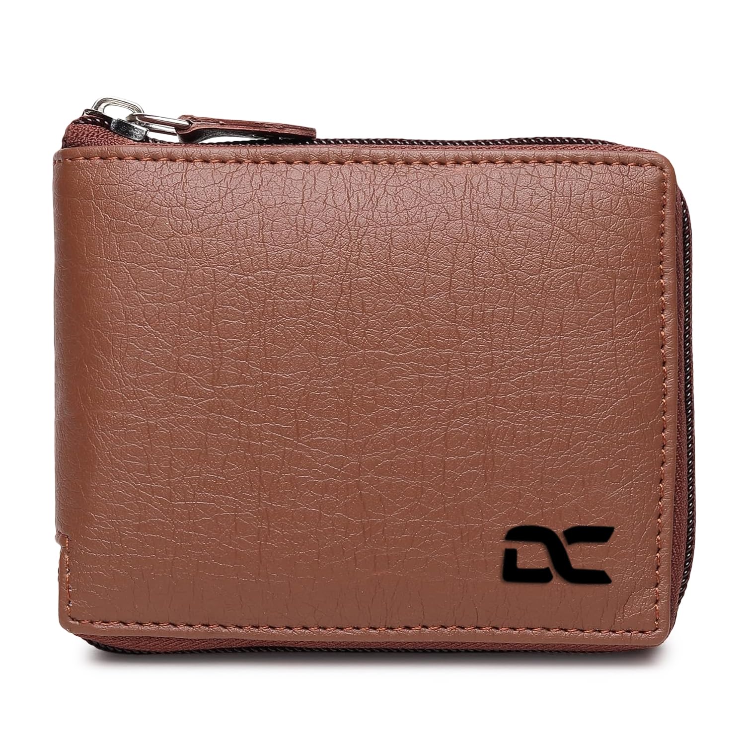 Dezire Crafts Men Formal, Casual Round Zip Artificial Leather Wallet (4 Card Slots) (Tan)-image-41