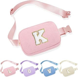 Parima Waist Pack Women Girls - Letters Waist Pack String Waist Pack Ladies Small Hip Bag Personalized Gifts Birthday Gift for Girls Women Waist Pack with Letters, pink