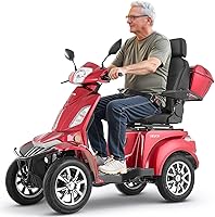 VEVOR Heavy Duty 4-Wheel Mobility Scooter: 1000W Motor, 500 lbs Capacity, 21.5 Mi Range, All-Terrain for Seniors