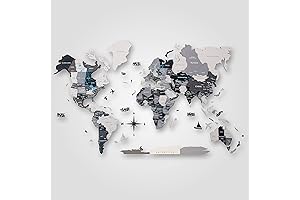 3D Wooden World Map Home Decor: Enhancing Spaces with Global Charm